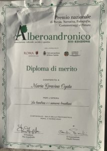 Diploma do Premio Nazionale di Poesia, Narrativa e Fotografia